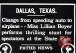 Image of Lillian Boyer wing walker Dallas Texas USA, 1920, second 9 stock footage video 65675038427