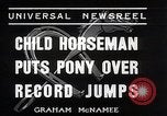 Image of Nine year old boy champion equestrian Wilmington Ohio USA, 1935, second 3 stock footage video 65675038436