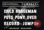 Image of Nine year old boy champion equestrian Wilmington Ohio USA, 1935, second 4 stock footage video 65675038436