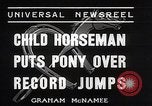 Image of Nine year old boy champion equestrian Wilmington Ohio USA, 1935, second 6 stock footage video 65675038436