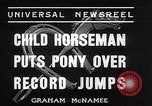 Image of Nine year old boy champion equestrian Wilmington Ohio USA, 1935, second 9 stock footage video 65675038436