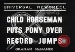 Image of Nine year old boy champion equestrian Wilmington Ohio USA, 1935, second 10 stock footage video 65675038436