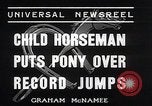 Image of Nine year old boy champion equestrian Wilmington Ohio USA, 1935, second 11 stock footage video 65675038436