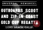 Image of motor boat race Long Beach California USA, 1937, second 1 stock footage video 65675038439