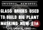 Image of Glass block building material at newspaper printing and press company Columbus Ohio USA, 1937, second 3 stock footage video 65675038440