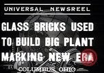 Image of Glass block building material at newspaper printing and press company Columbus Ohio USA, 1937, second 8 stock footage video 65675038440