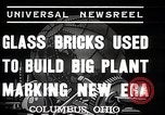 Image of Glass block building material at newspaper printing and press company Columbus Ohio USA, 1937, second 9 stock footage video 65675038440