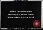 Image of De Bothezat helicopter Dayton Ohio USA, 1921, second 32 stock footage video 65675038468