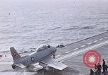 Image of FJ 3 aircraft catapulted California United States USA, 1956, second 48 stock footage video 65675038506