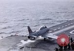 Image of FJ 3 aircraft catapulted California United States USA, 1956, second 50 stock footage video 65675038506