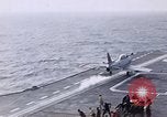 Image of FJ 3 aircraft catapulted California United States USA, 1956, second 51 stock footage video 65675038506