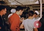 Standbild Matrosen Essen an Bord der USS Boxer Korea, 1953, aus Sekunde 3 historischem Filmmaterial Videoclip 65675038544