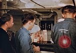 Standbild Matrosen Essen an Bord der USS Boxer Korea, 1953, aus Sekunde 8 historischem Filmmaterial Videoclip 65675038544
