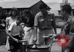 Image of rescued prisoners eating soup Luzon Island Philippines, 1945, second 39 stock footage video 65675038671