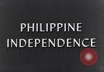Standbild Republik der Philippinen wird hergestellt Manila Philippinen, 1946, aus Sekunde 3 historischem Filmmaterial Videoclip 65675038746