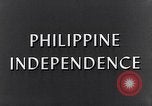 Standbild Republik der Philippinen wird hergestellt Manila Philippinen, 1946, aus Sekunde 4 historischem Filmmaterial Videoclip 65675038746