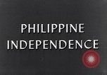 Standbild Republik der Philippinen wird hergestellt Manila Philippinen, 1946, aus Sekunde 6 historischem Filmmaterial Videoclip 65675038746