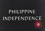 Standbild Republik der Philippinen wird hergestellt Manila Philippinen, 1946, aus Sekunde 8 historischem Filmmaterial Videoclip 65675038746