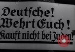 Image of Nazi German boycott of Jewish businesses Germany, 1936, second 24 stock footage video 65675038847