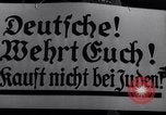 Image of Nazi German boycott of Jewish businesses Germany, 1936, second 25 stock footage video 65675038847