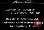 Standbild Habsburger Künstler Detroit Michigan USA, 1934, aus Sekunde 1 historischem Filmmaterial Videoclip 65675038939