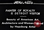 Standbild Habsburger Künstler Detroit Michigan USA, 1934, aus Sekunde 4 historischem Filmmaterial Videoclip 65675038939