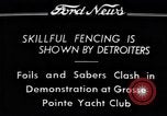 Image of Fencing Detroit Michigan USA, 1934, second 3 stock footage video 65675038947