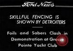 Image of Fencing Detroit Michigan USA, 1934, second 9 stock footage video 65675038947