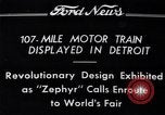 Image of Burlington Zephyr Train Detroit Michigan USA, 1934, second 4 stock footage video 65675038948