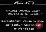 Image of Burlington Zephyr Train Detroit Michigan USA, 1934, second 5 stock footage video 65675038948