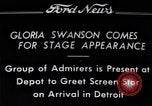 Image of Gloria Swanson Detroit Michigan USA, 1934, second 1 stock footage video 65675038949
