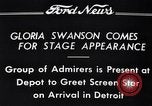 Image of Gloria Swanson Detroit Michigan USA, 1934, second 3 stock footage video 65675038949
