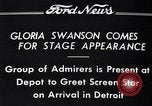 Image of Gloria Swanson Detroit Michigan USA, 1934, second 6 stock footage video 65675038949