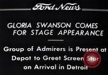 Image of Gloria Swanson Detroit Michigan USA, 1934, second 9 stock footage video 65675038949