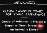 Image of Gloria Swanson Detroit Michigan USA, 1934, second 10 stock footage video 65675038949