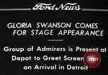 Image of Gloria Swanson Detroit Michigan USA, 1934, second 12 stock footage video 65675038949