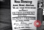 Image of unemployment relief demonstration New York City USA, 1933, second 1 stock footage video 65675038954