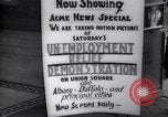 Image of unemployment relief demonstration New York City USA, 1933, second 3 stock footage video 65675038954