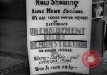 Image of unemployment relief demonstration New York City USA, 1933, second 4 stock footage video 65675038954
