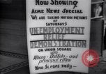 Image of unemployment relief demonstration New York City USA, 1933, second 5 stock footage video 65675038954