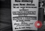 Image of unemployment relief demonstration New York City USA, 1933, second 6 stock footage video 65675038954