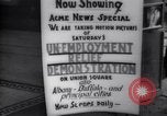 Image of unemployment relief demonstration New York City USA, 1933, second 7 stock footage video 65675038954