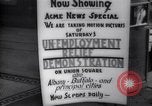 Image of unemployment relief demonstration New York City USA, 1933, second 8 stock footage video 65675038954