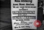 Image of unemployment relief demonstration New York City USA, 1933, second 9 stock footage video 65675038954