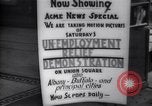 Image of unemployment relief demonstration New York City USA, 1933, second 10 stock footage video 65675038954