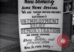 Image of unemployment relief demonstration New York City USA, 1933, second 15 stock footage video 65675038954