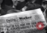 Image of unemployment relief demonstration New York City USA, 1933, second 18 stock footage video 65675038954
