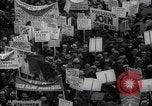 Image of unemployment relief demonstration New York City USA, 1933, second 17 stock footage video 65675038955