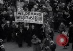 Image of unemployment relief demonstration New York City USA, 1933, second 40 stock footage video 65675038955