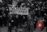 Image of unemployment relief demonstration New York City USA, 1933, second 42 stock footage video 65675038955